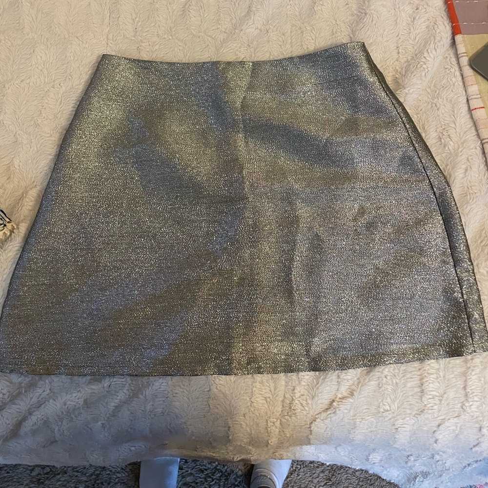 Silver skirt from blush boutique